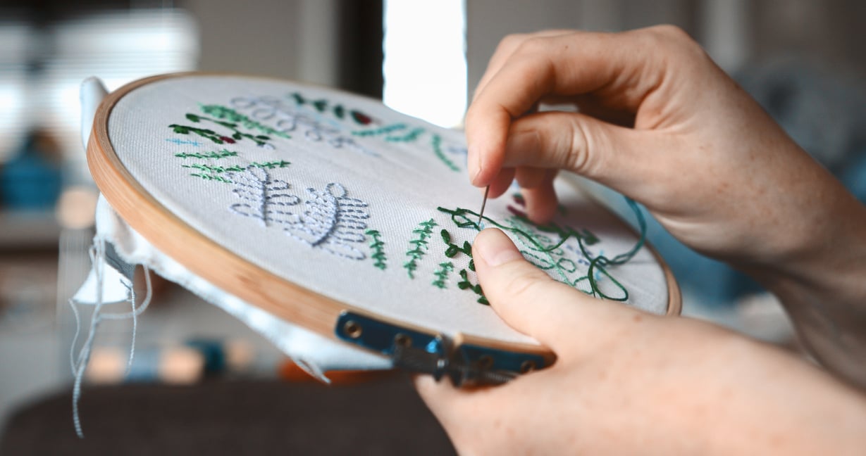 Hand embroidery is an eco-friendly hobby